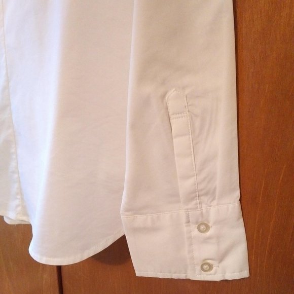 ✨HOST PICK!✨ NEW White Cotton Blouse with Crystals, Laura Scott, Large - Picture 7 of 11